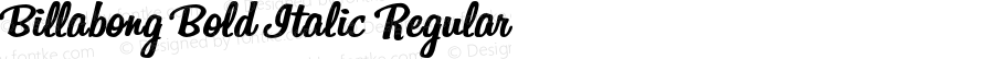 Billabong Bold Italic Regular