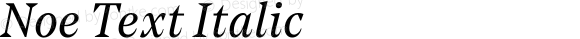 Noe Text Italic