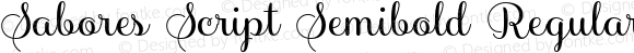 Sabores Script Semibold Regular