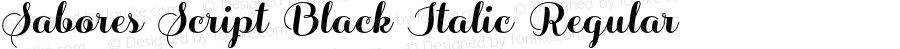 Sabores Script Black Italic