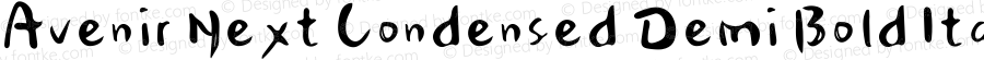 Avenir Next Condensed Demi Bold Italic 8.0d5e4