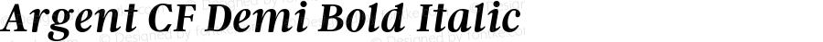 Argent CF Demi Bold Italic