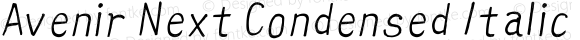 Avenir Next Condensed Italic