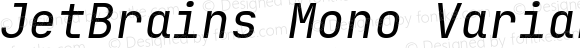 JetBrains Mono Variable Italic Slashed Regular