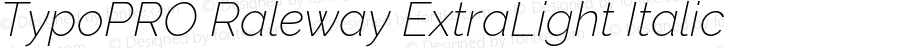 TypoPRO Raleway ExtraLight Italic