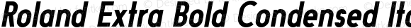 Roland Extra Bold Condensed Italic