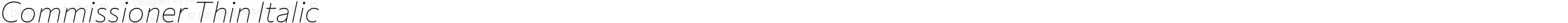 Commissioner Thin Italic