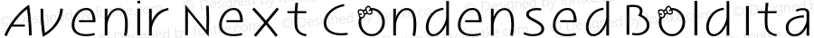 Avenir Next Condensed Bold Italic