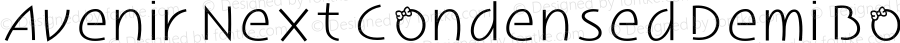 Avenir Next Condensed Demi Bold Italic