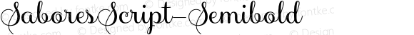 ☞Sabores Script Semibold