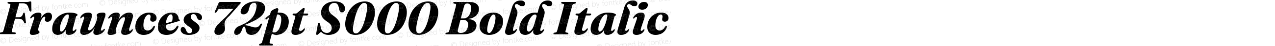 Fraunces 72pt S000 Bold Italic