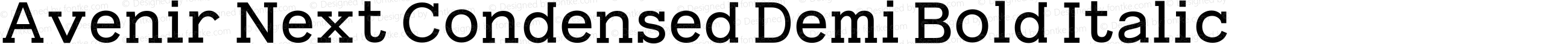 Avenir Next Condensed Demi Bold Italic