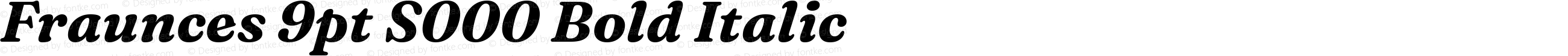 Fraunces 9pt S000 Bold Italic