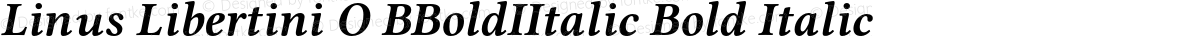 Linus Libertini O BBoldIItalic Bold Italic