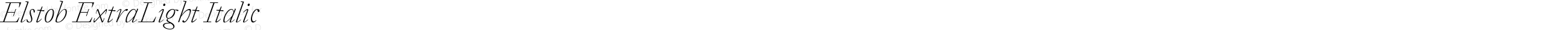 Elstob ExtraLight Italic