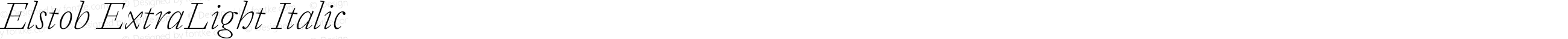 Elstob ExtraLight Italic