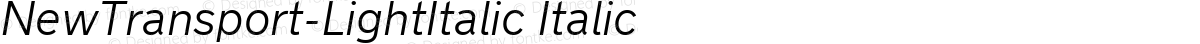 NewTransport-LightItalic Italic