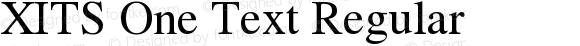 XITS One Text Regular