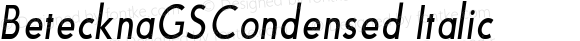 BetecknaGSCondensed Italic