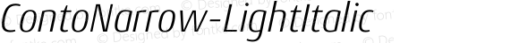 ContoNarrow-LightItalic ☞
