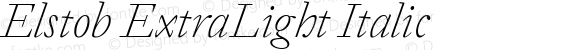 Elstob ExtraLight Italic