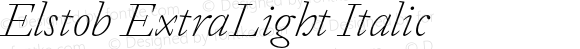 Elstob ExtraLight Italic