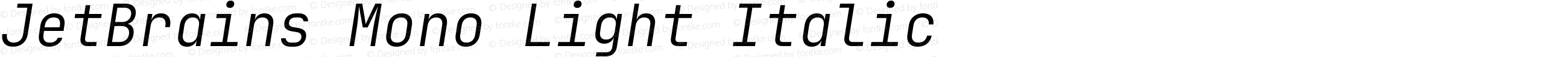 JetBrains Mono Light Italic