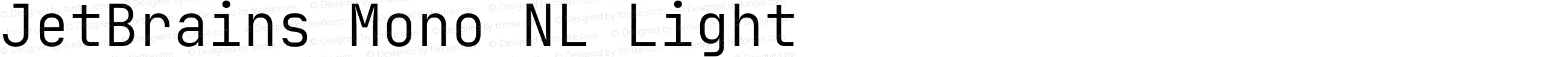 JetBrains Mono NL Light