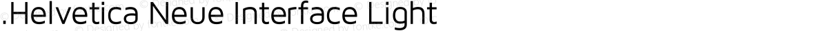 .Helvetica Neue Interface Light