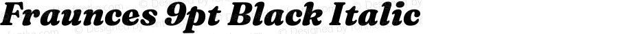 Fraunces 9pt Black Italic