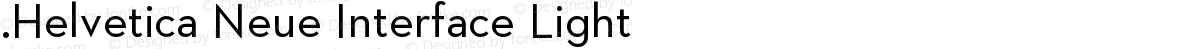 .Helvetica Neue Interface Light