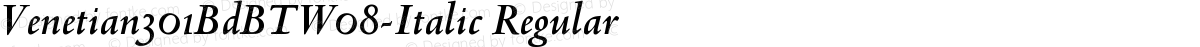 Venetian301BdBTW08-Italic Regular