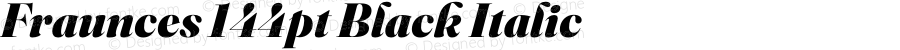 Fraunces 144pt Black Italic