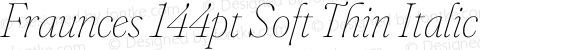 Fraunces 144pt Soft Thin Italic