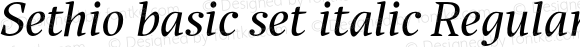 Sethio basic set italic Regular