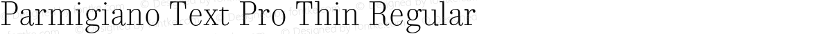 Parmigiano Text Pro Thin Regular