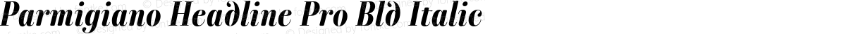 Parmigiano Headline Pro Bld Italic