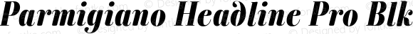Parmigiano Headline Pro Blk Italic