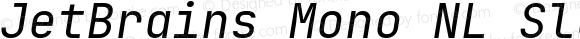 JetBrains Mono NL Slashed Italic