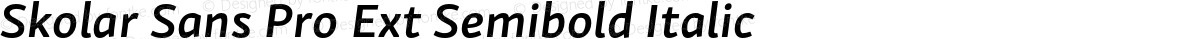 Skolar Sans Pro Ext Semibold Italic