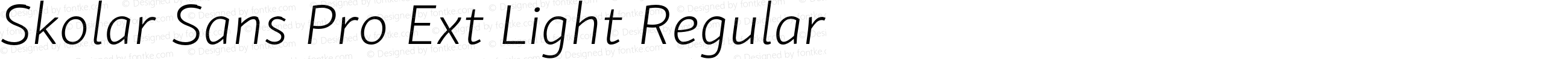 Skolar Sans Pro Ext Light Regular