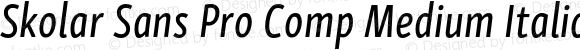 Skolar Sans Pro Comp Medium Italic