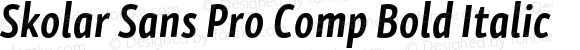Skolar Sans Pro Comp Bold Italic