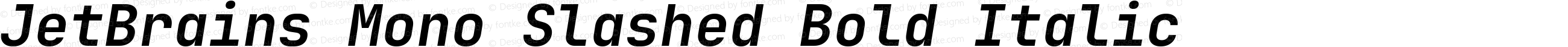 JetBrains Mono Slashed Bold Italic