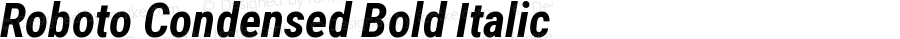 Roboto Condensed Bold Italic
