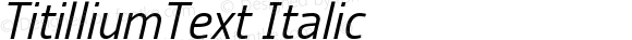 TitilliumText Italic