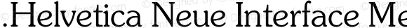 .Helvetica Neue Interface Medium Italic