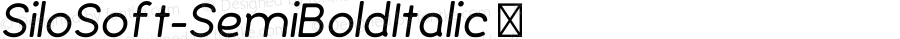 SiloSoft-SemiBoldItalic ☞ Version 1.000;PS 001.000;hotconv 1.0.70;makeotf.lib2.5.58329;com.myfonts.easy.typeunion.silo-soft.semi-bold-italic.wfkit2.version.4qiG