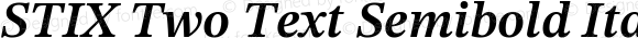 STIX Two Text Semibold Italic