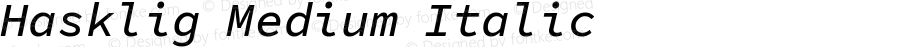 Hasklig Medium Italic